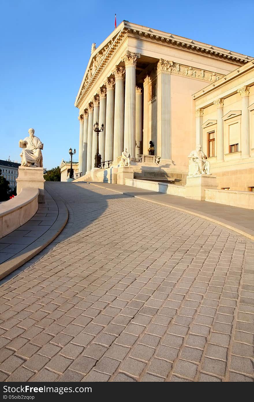 The Austrian Parliament in Vienna, Austria