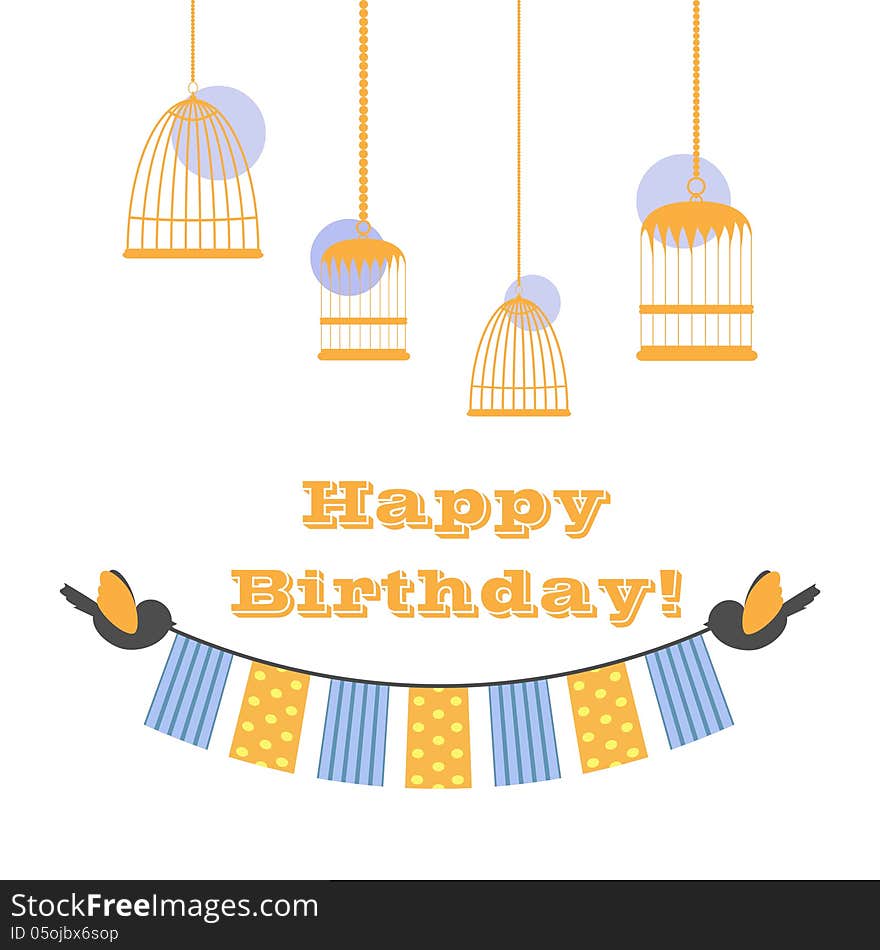 Happy Birthaday card with design