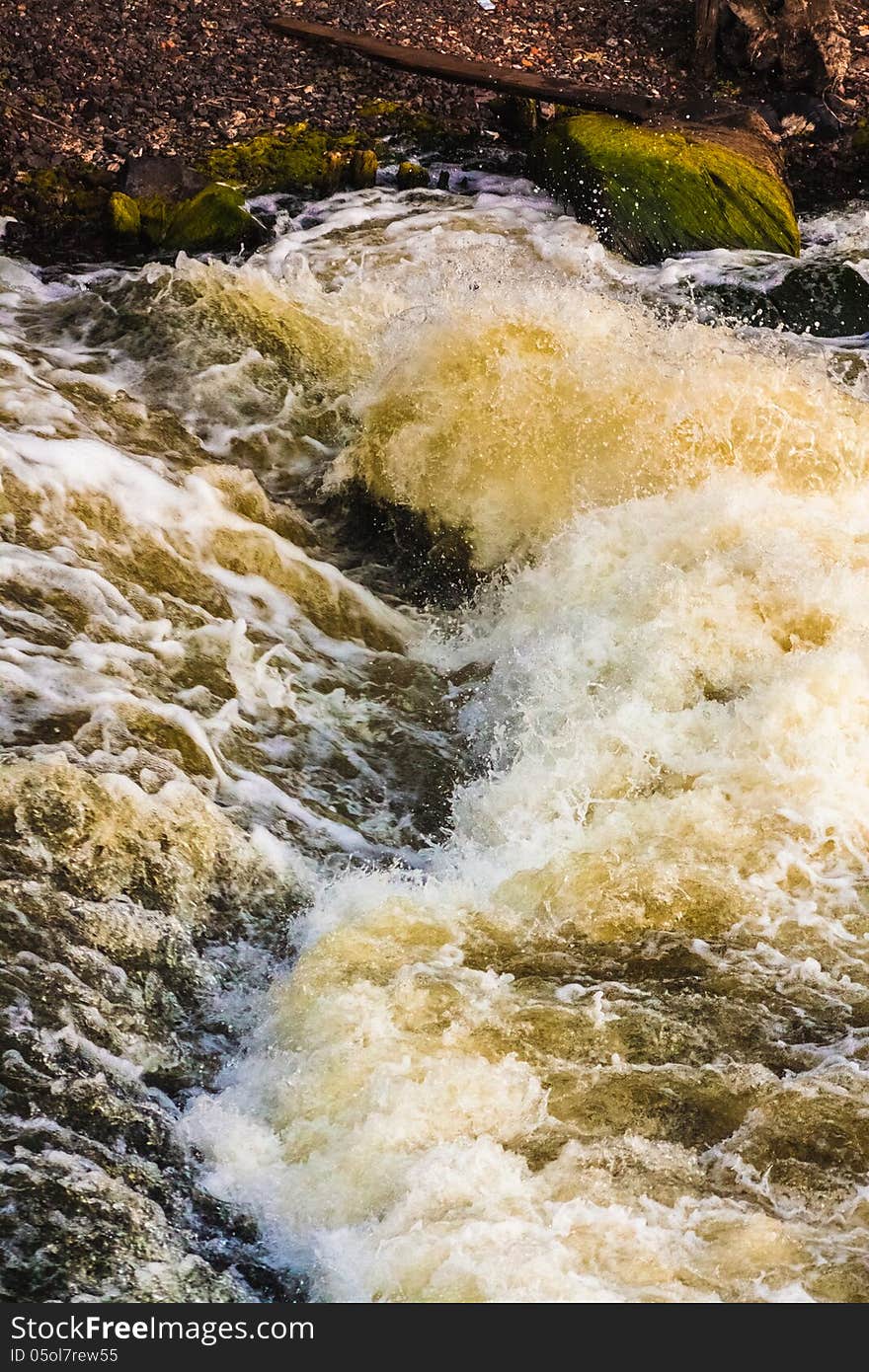 Stormy River Wave. Water Background. Stormy River Wave. Water Background