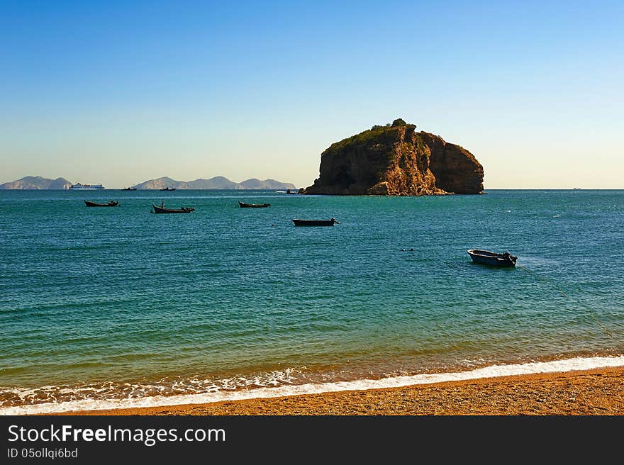 The photo taken in China's liaoning province dalian city Bangchui island scenic spot. The photo taken in China's liaoning province dalian city Bangchui island scenic spot.