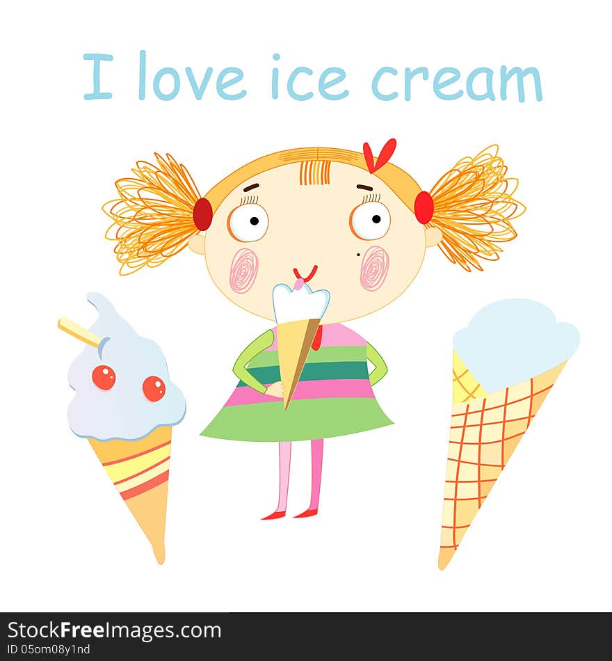 Girl With Ice Cream