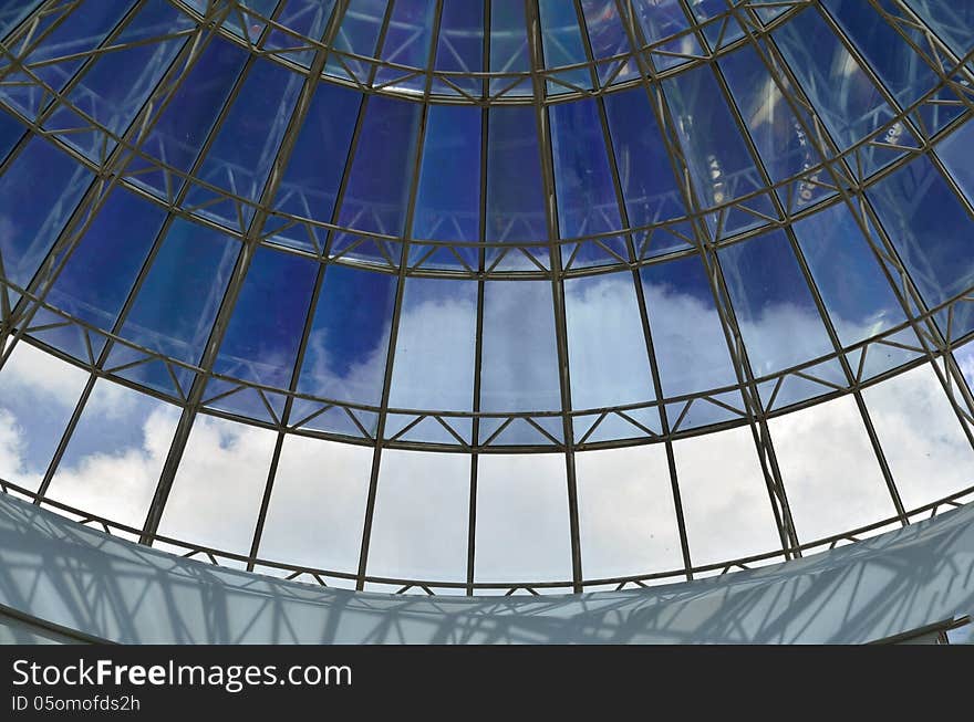 A glass dome over the center of trade