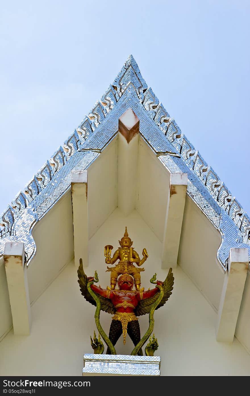 Detail of giant statues roof in Buddhist Temple Thailand. Detail of giant statues roof in Buddhist Temple Thailand.