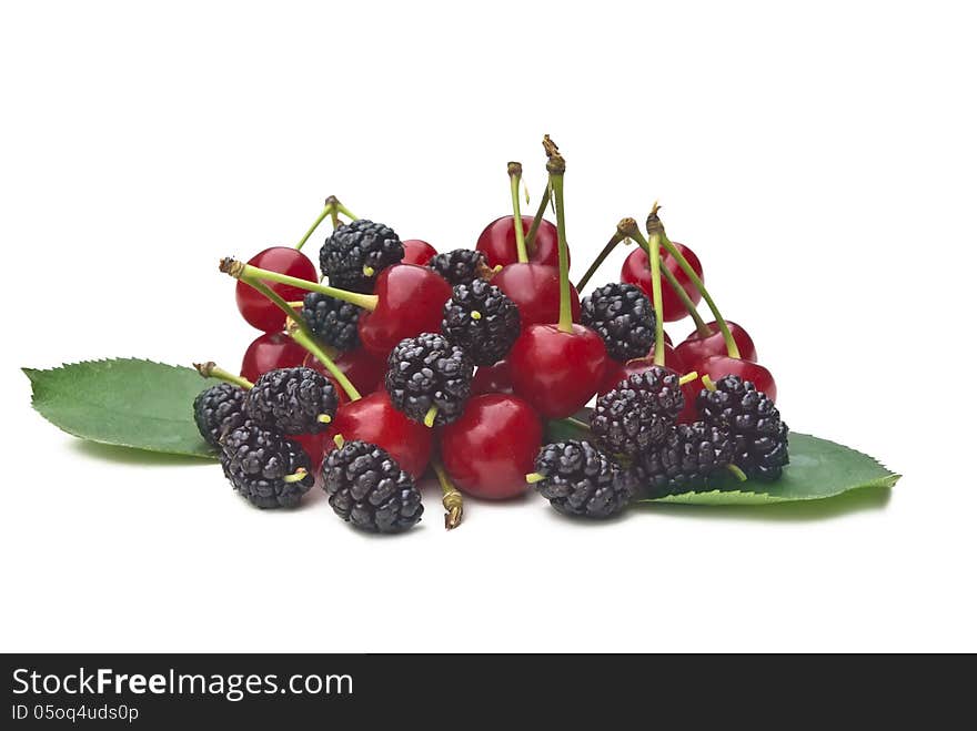 Sweet cherries and mulberries