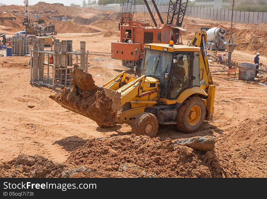 Laying of new high-speed roads in Israel. Laying of new high-speed roads in Israel.