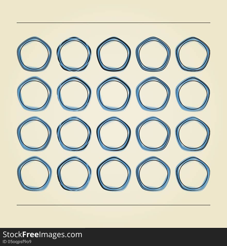 New set of abstract circular shapes can use like design elements. New set of abstract circular shapes can use like design elements