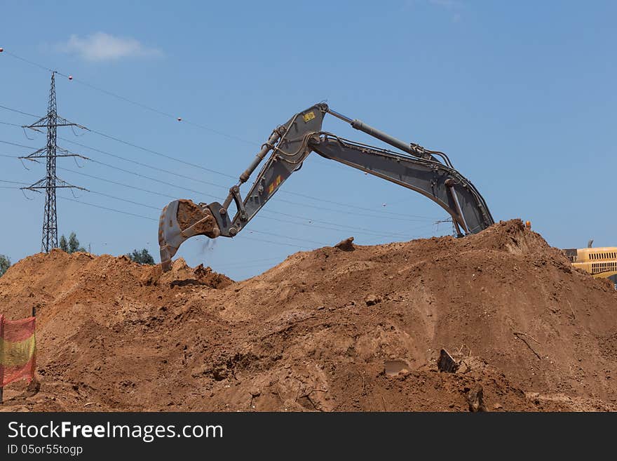 Laying of new high-speed roads in Israel. Laying of new high-speed roads in Israel.