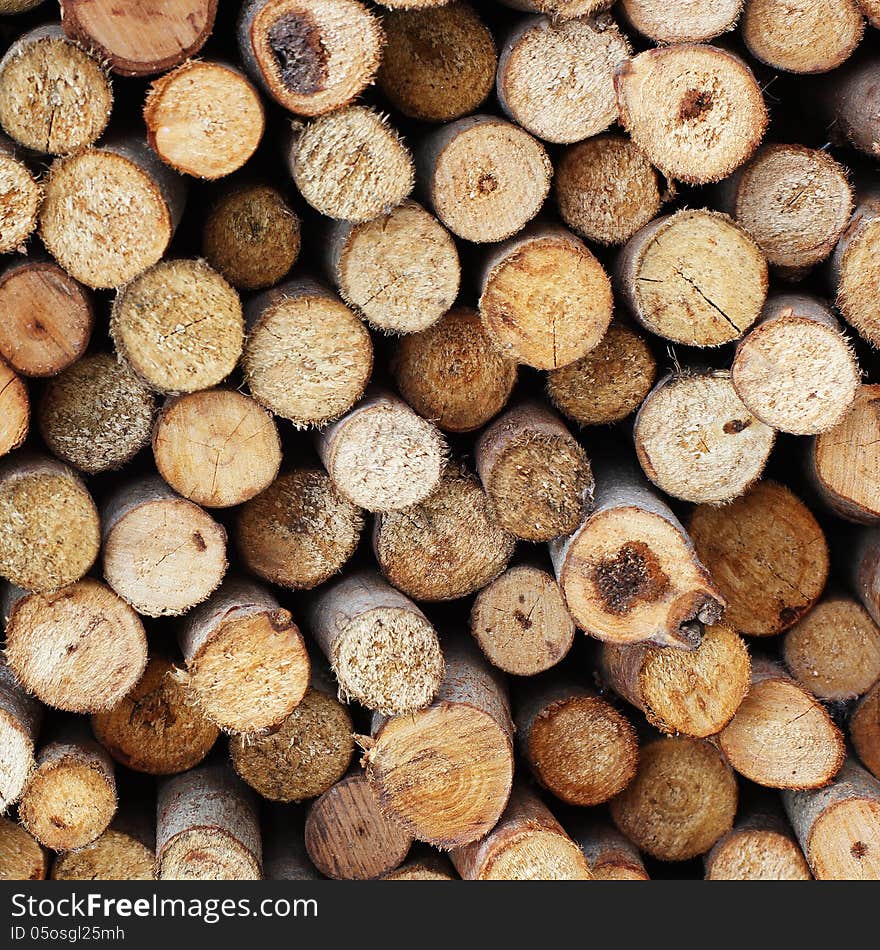 Stump stack background or texture