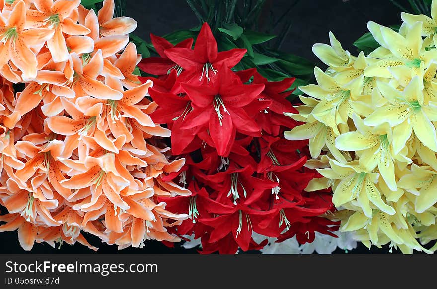 The beautiful decoration artificial flower