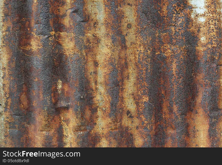 Rusty corrugated iron as background