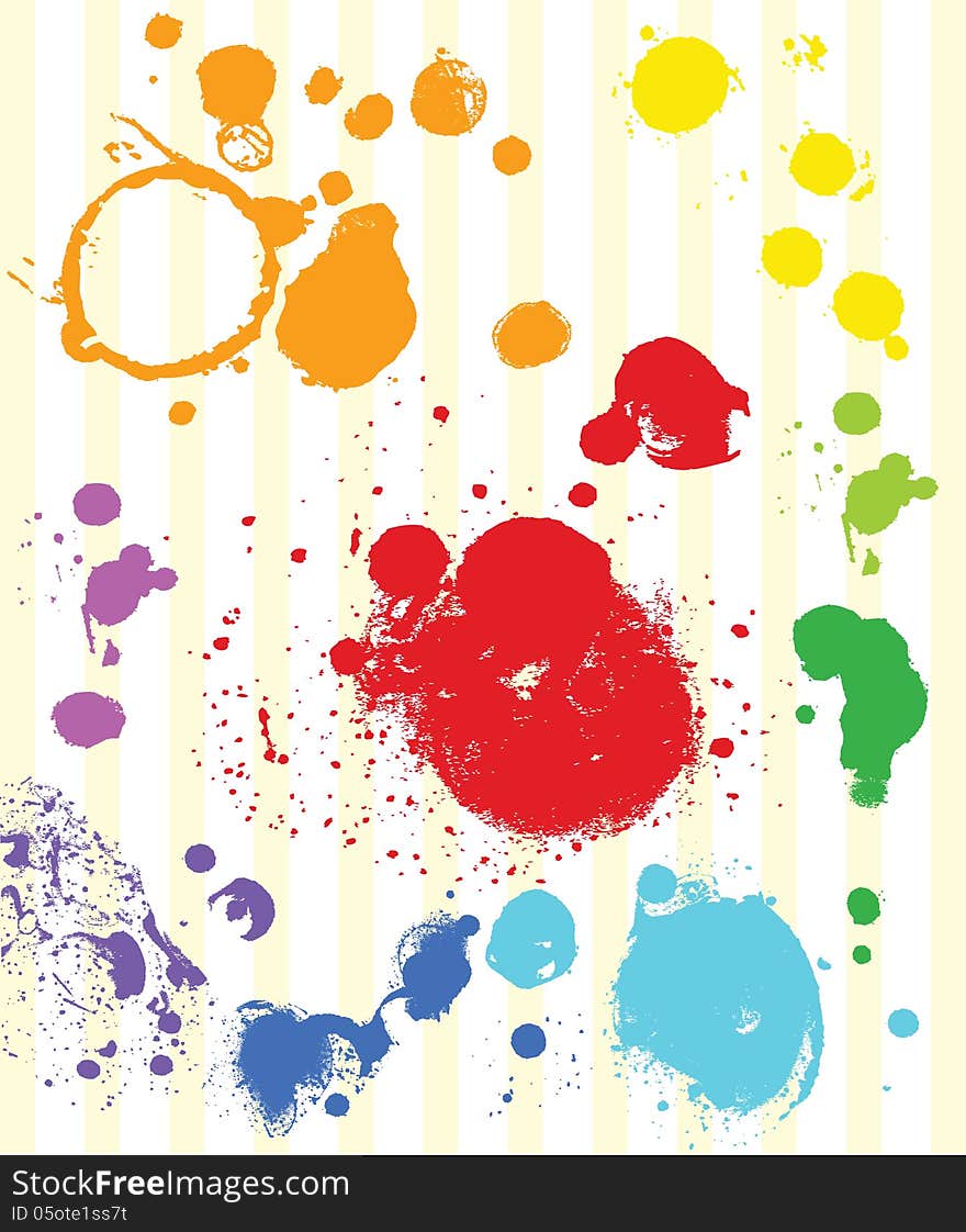 Watercolor Colorful Spots Set