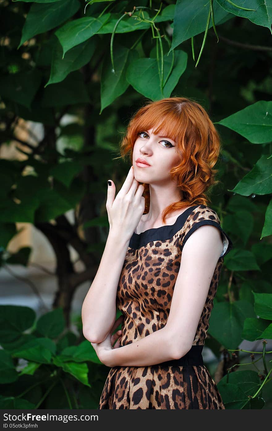 Portrait of a girl in Nature