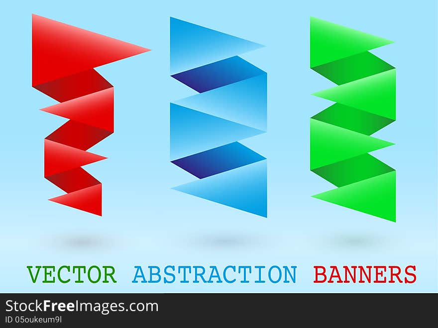 Abstract origami banner