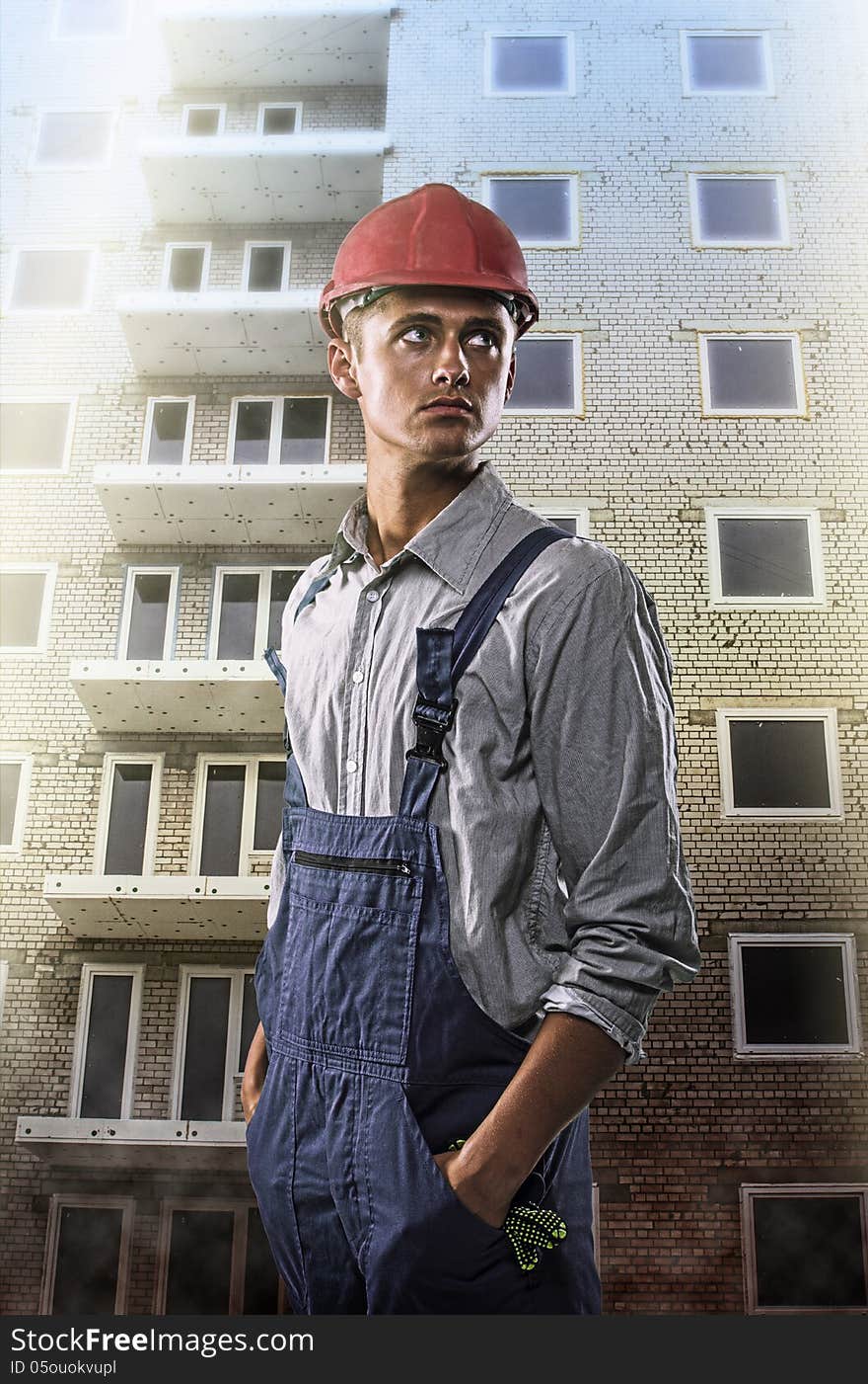 Worker at a construction site