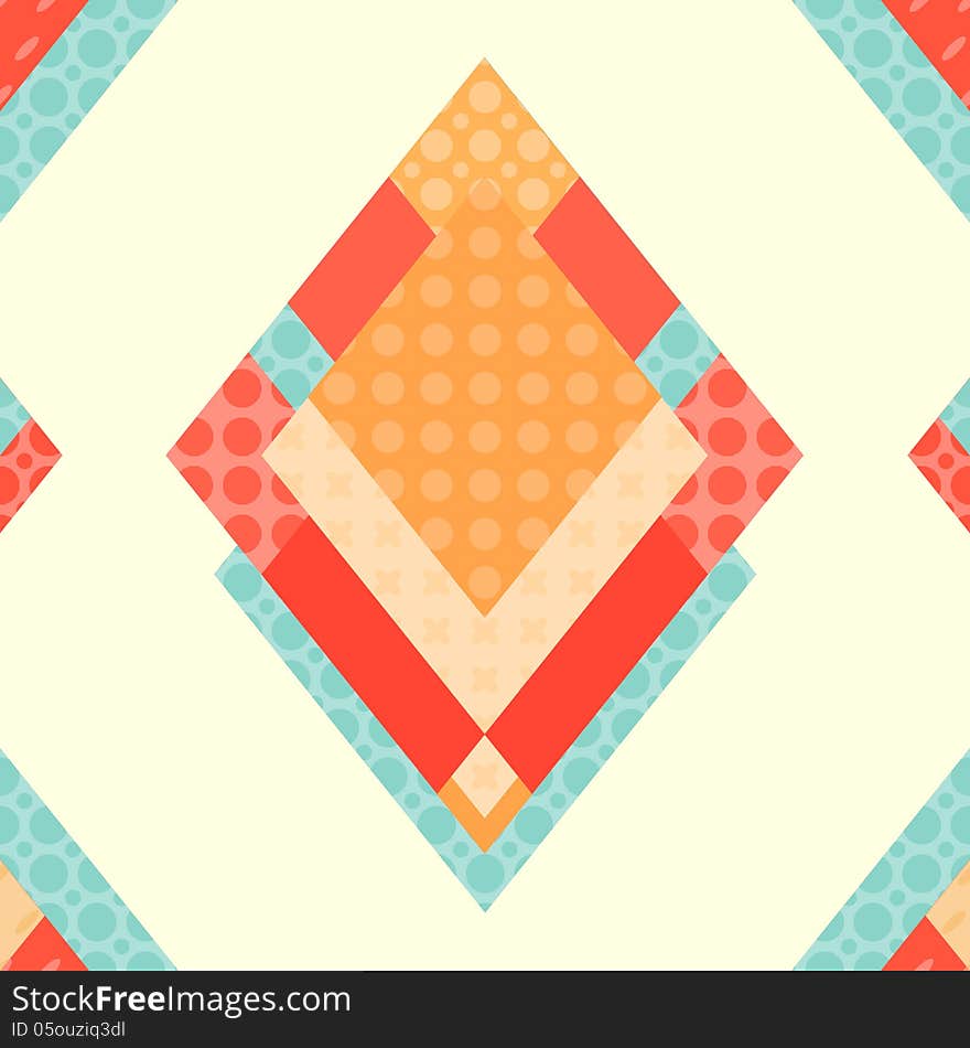 Abstract geometric retro background with