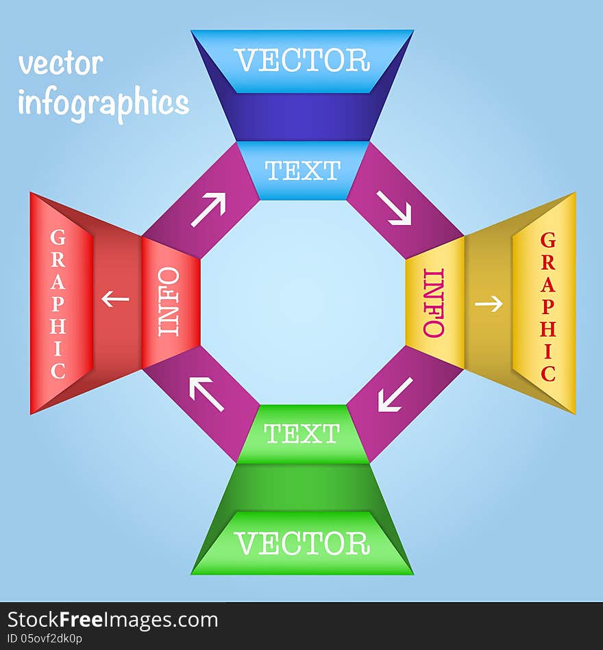 Modern business circle origami style options banner.