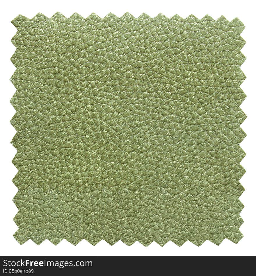 Green leather samples texture