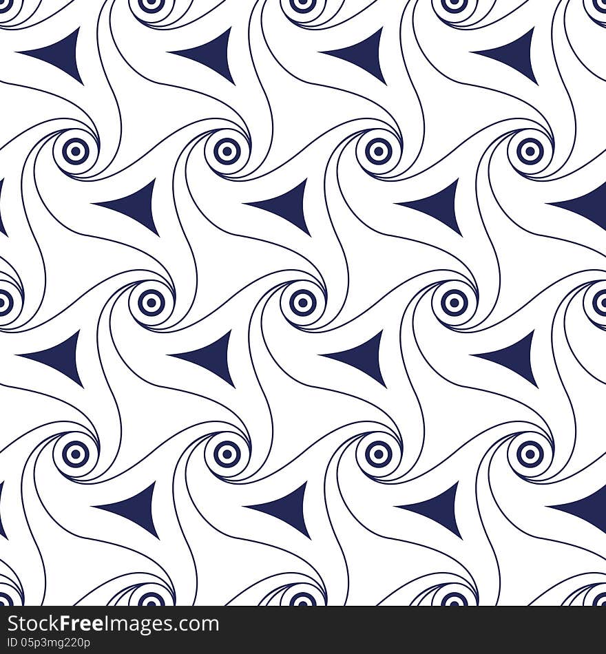 Wave pattern background. Vector illustration for your curl fashion design.