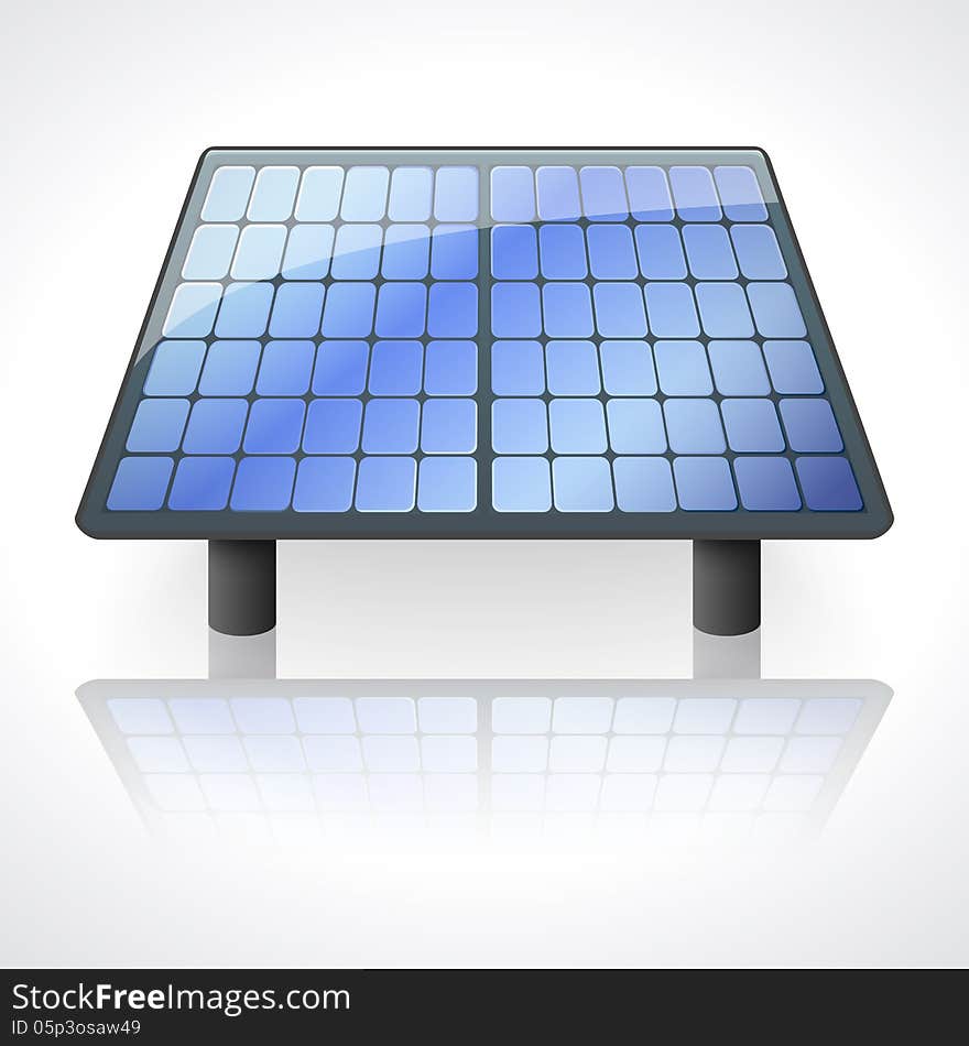 Solar battery panel on white background. Vector illustration for your energy design. Alternative sources of energy. Solar battery panel on white background. Vector illustration for your energy design. Alternative sources of energy.