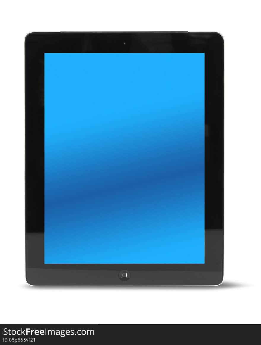 Tablet computer front isolated