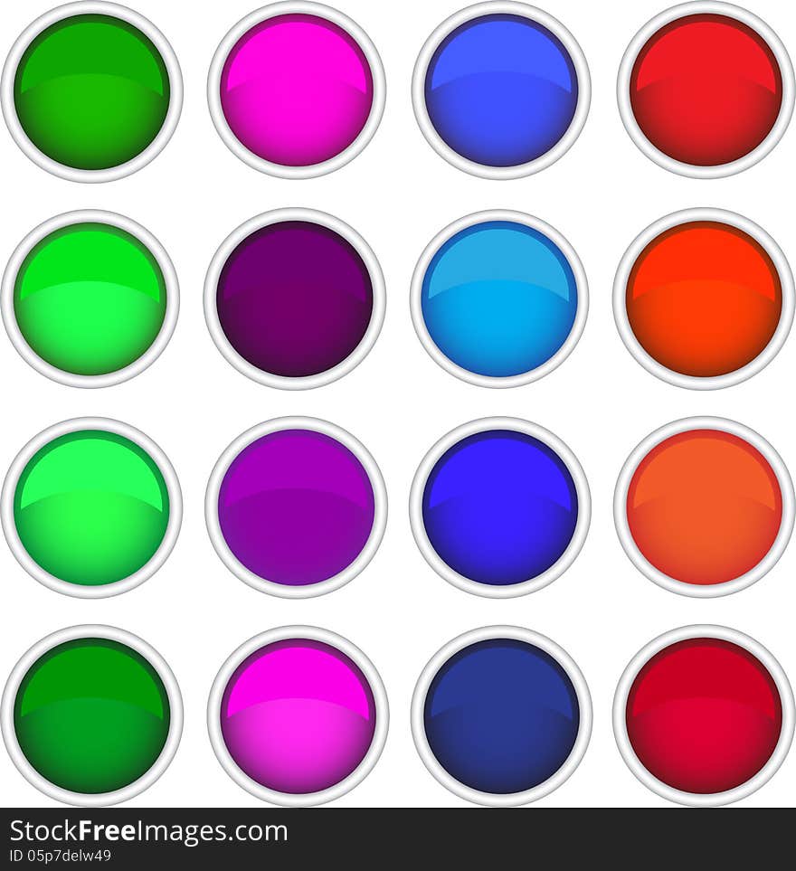 Set of colored icons