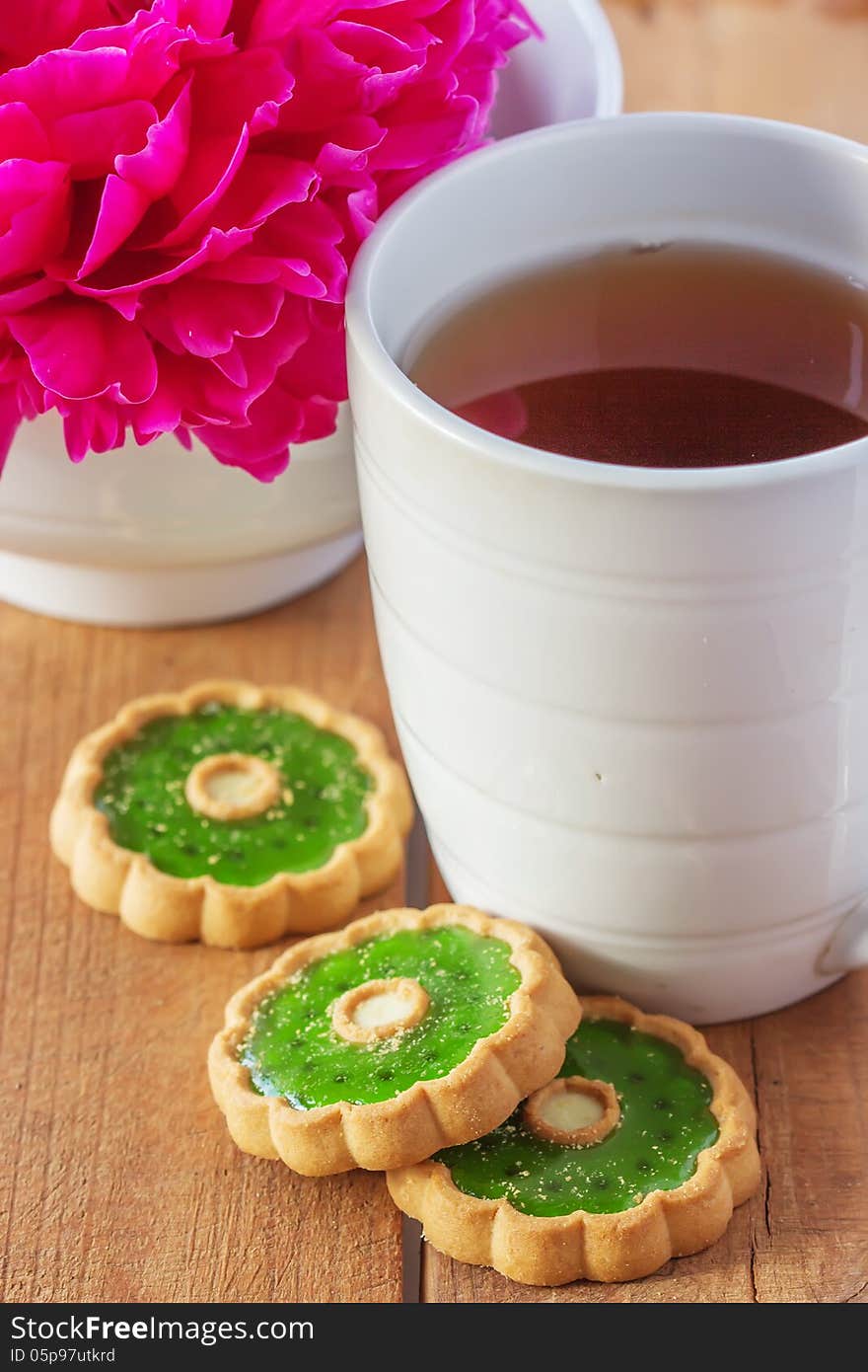 Cup Of Tea And Cookie