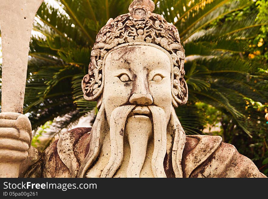 Statue in grand palace of Bangkok, Thailand.