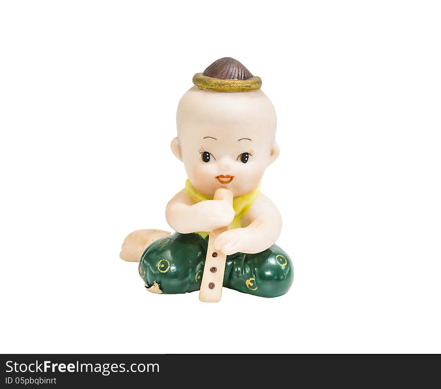 Thai musical instrument dolls with white background. Thai musical instrument dolls with white background.