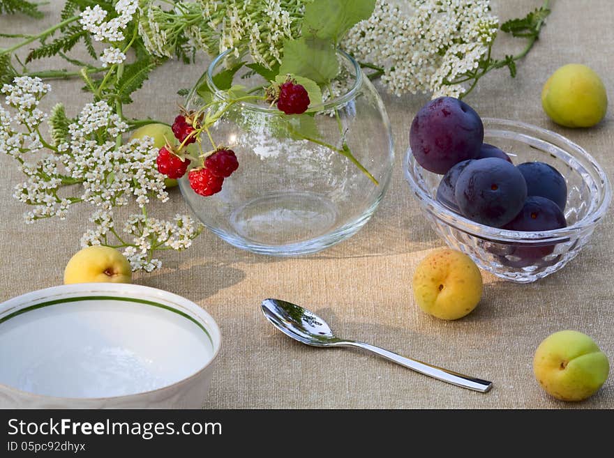 Fine summer breakfast