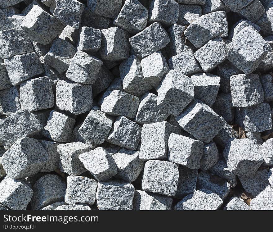 Pile of gray paving stones. Can be used as background. Pile of gray paving stones. Can be used as background