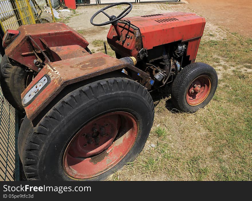 Old rusty tractor