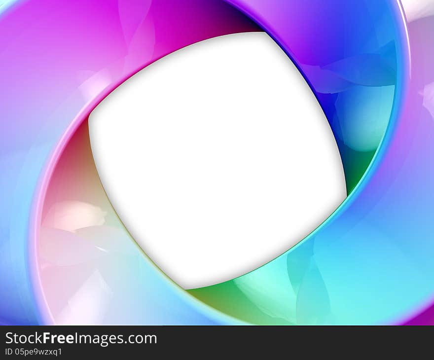 Twisting color frame, clipping path included