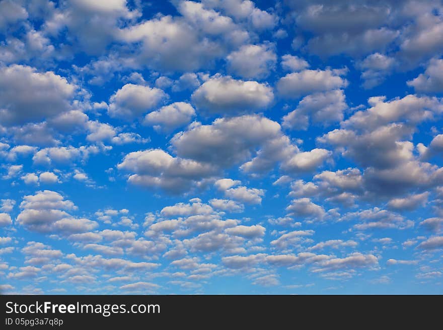 White clouds in blue sky