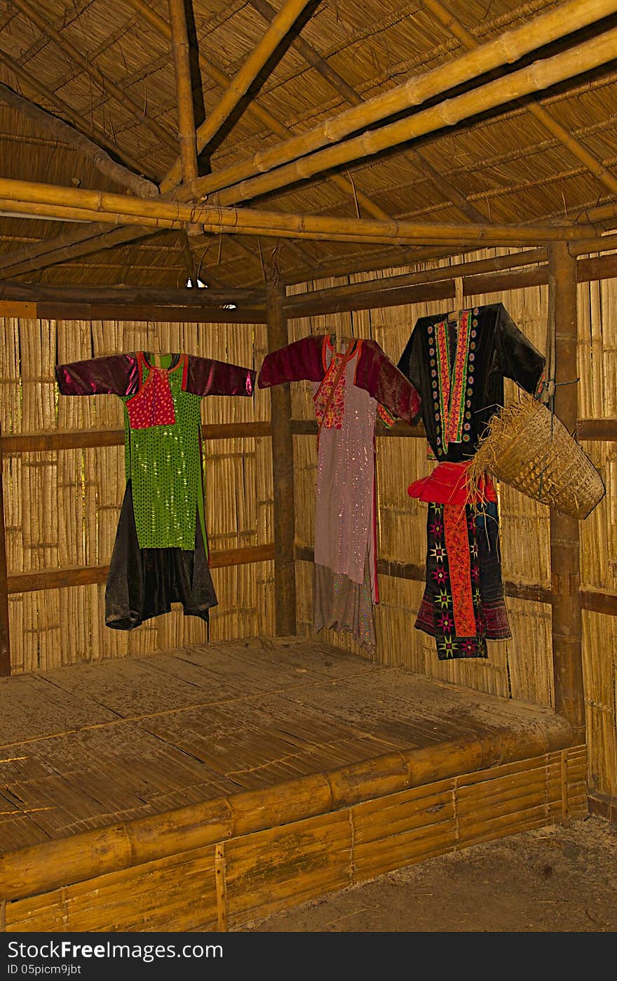 Vertical native thai style clothing