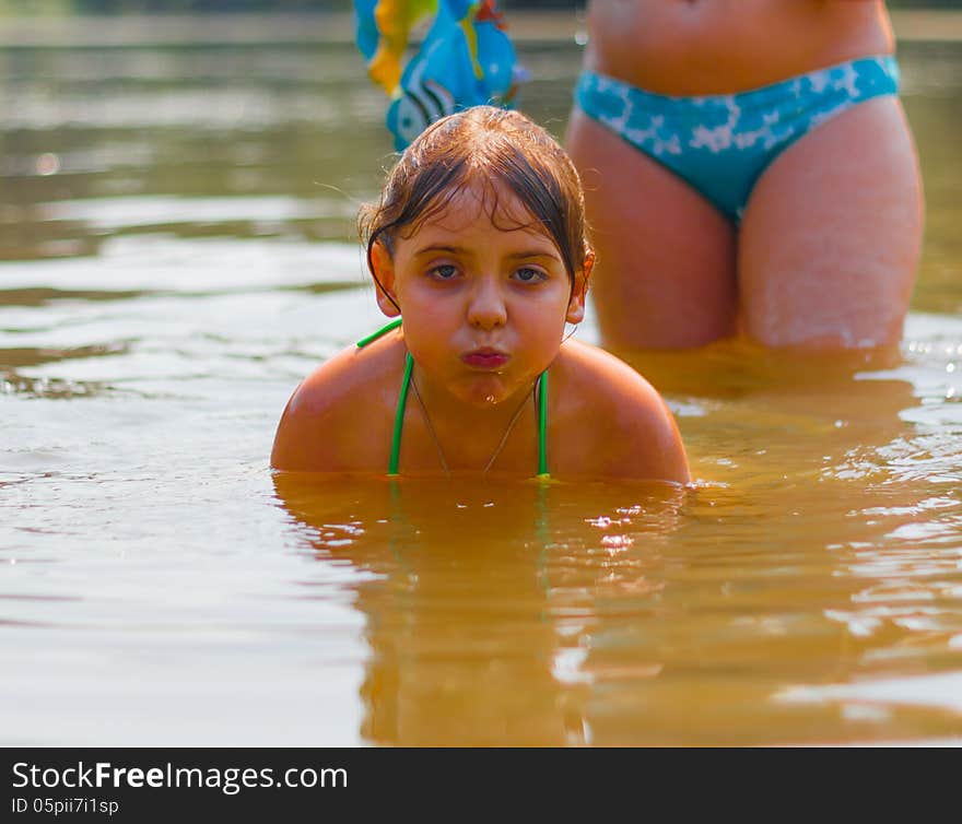 Little Girl Swimming