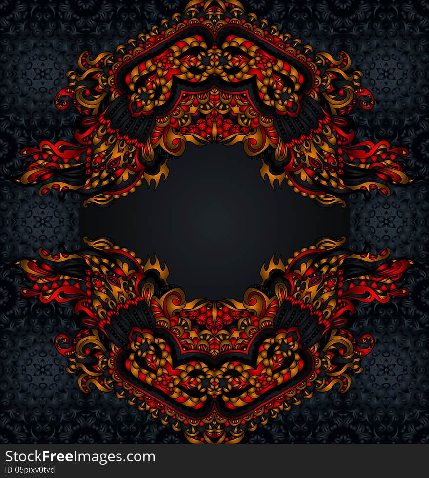 Vector background with oriental decoration. Vector background with oriental decoration