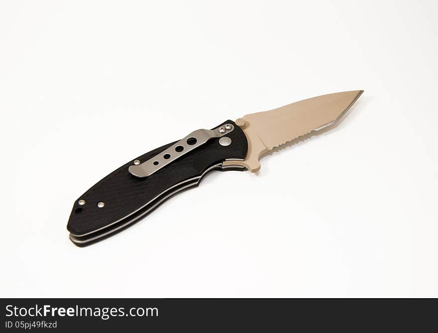 Black Handled Tactical Folding Knife