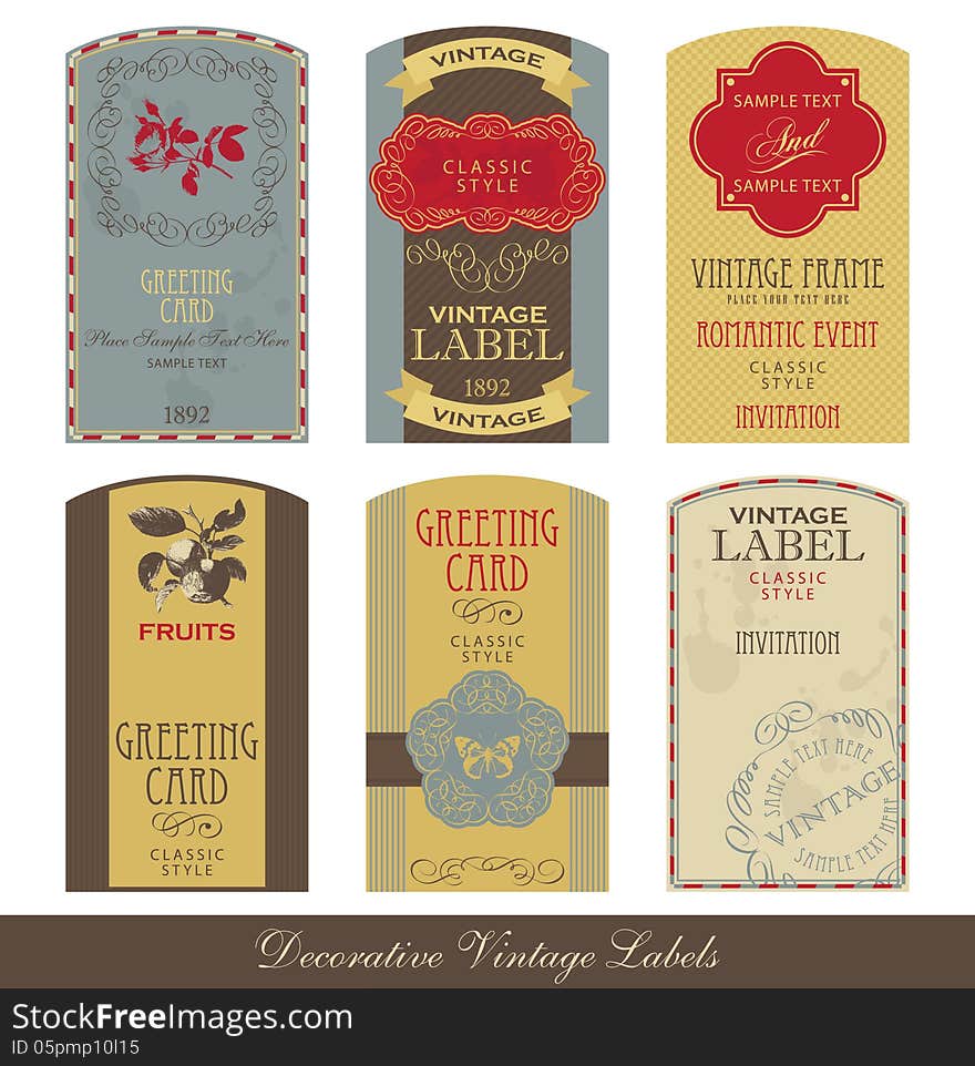 Vintage Label Set