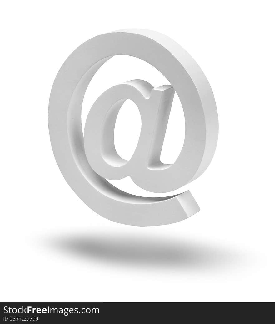 E-mail sign symbol floating isolated