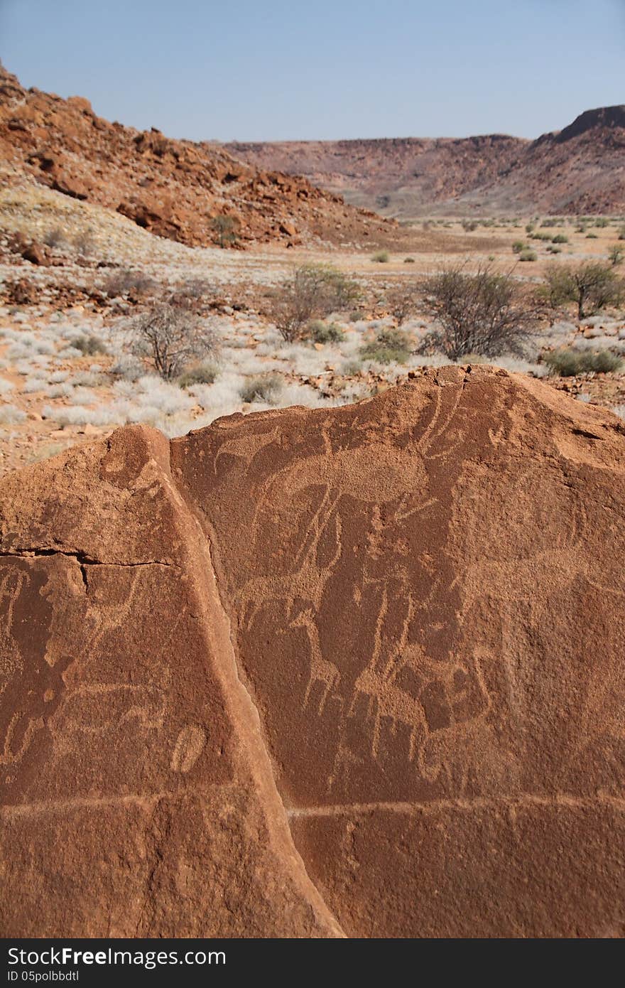 Rock engravings at Twyfelfontein, Namibia, a World Heritage site