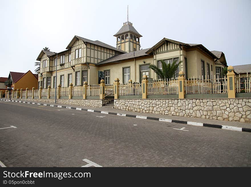 German style building in Swakopmund, Namibia