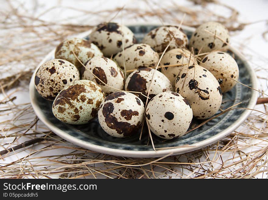 A Plate With Quail Eggs