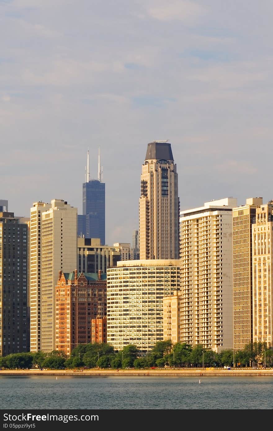 Downtown Chicago in the morning. Downtown Chicago in the morning