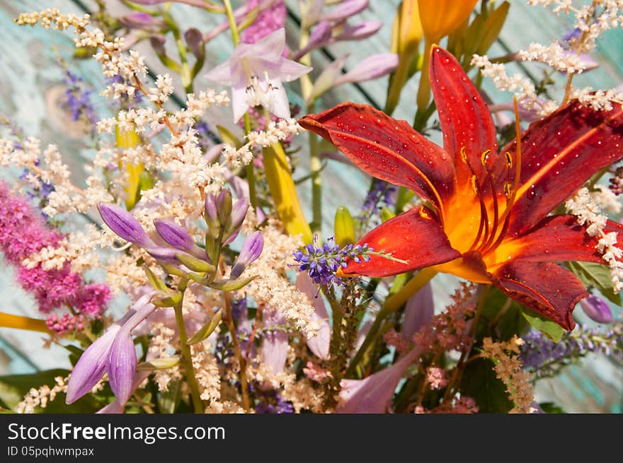 Fragment of the floral bouquet