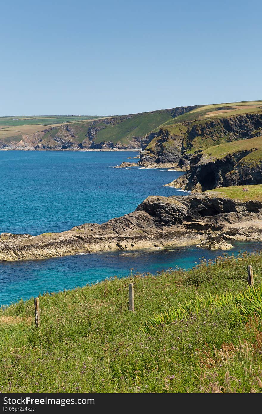 North Cornwall Coast From Port Isaac In Direction Of Bude