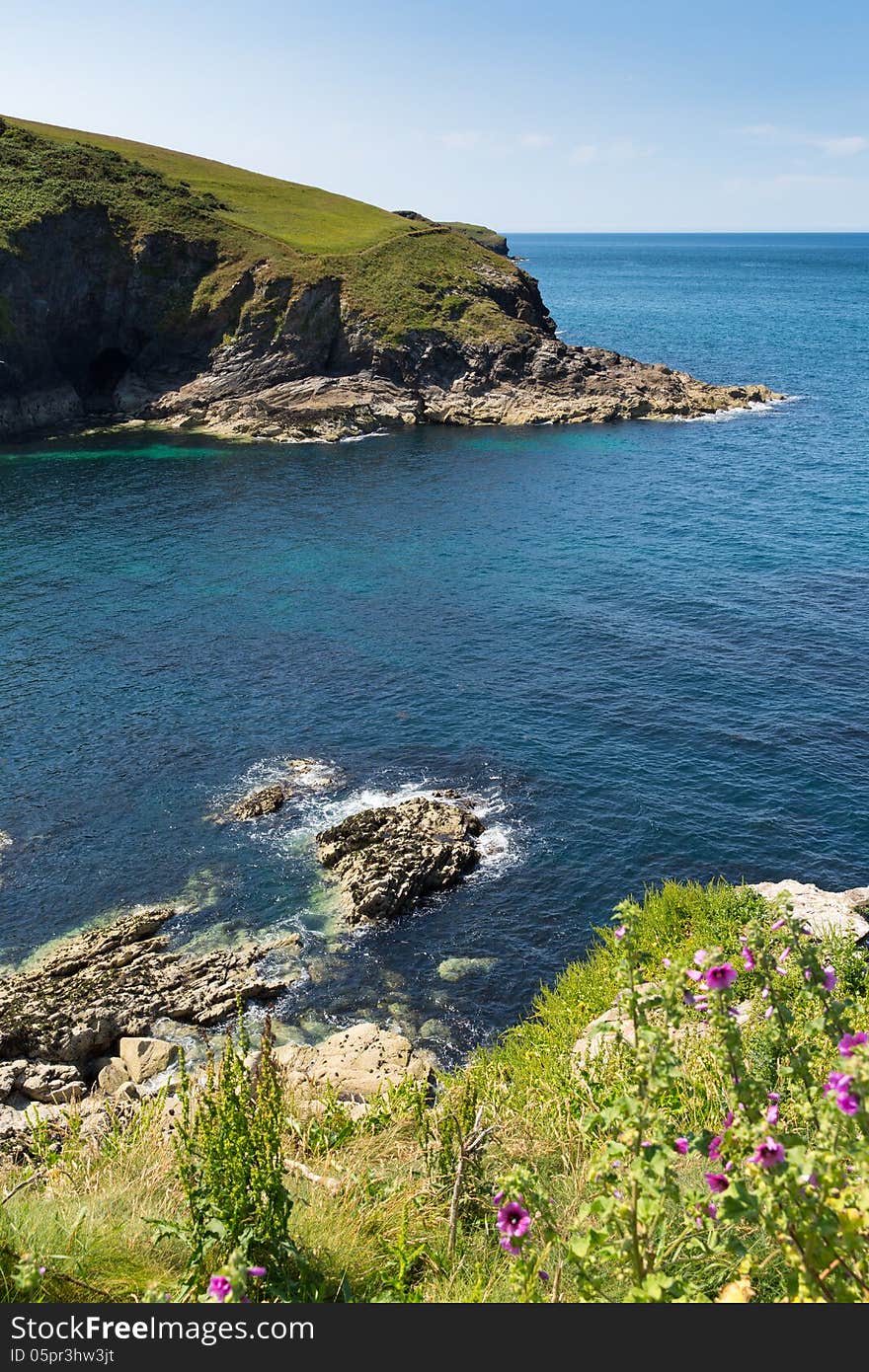 Entrance to Port Isaac harbour North Cornwall