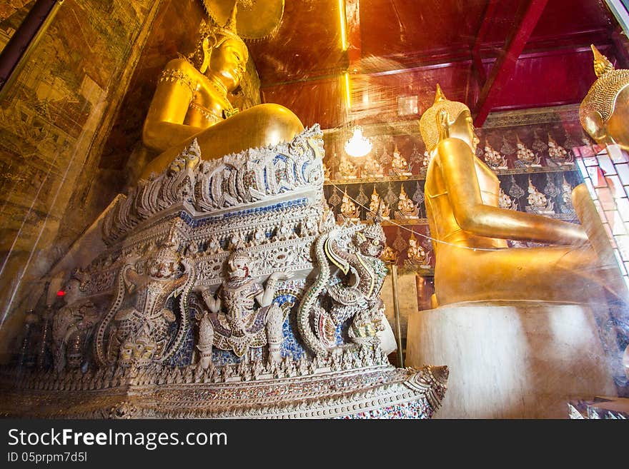 Statue of Buddha in thai temple