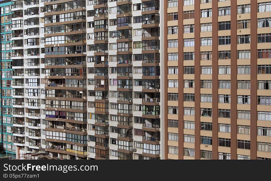 High-rise blocks of apartments in inner city Durban, KwaZulu-Natal, South Africa. High-rise blocks of apartments in inner city Durban, KwaZulu-Natal, South Africa