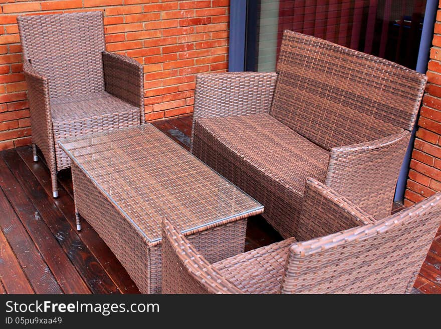 Bar furniture design tables and chairs.Woven rattan furniture. Bar furniture design tables and chairs.Woven rattan furniture.