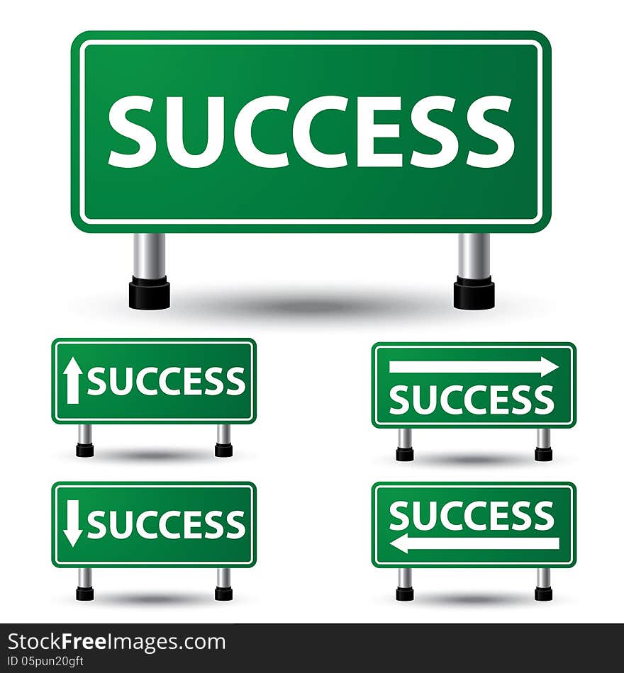 Vector illustration of success sign